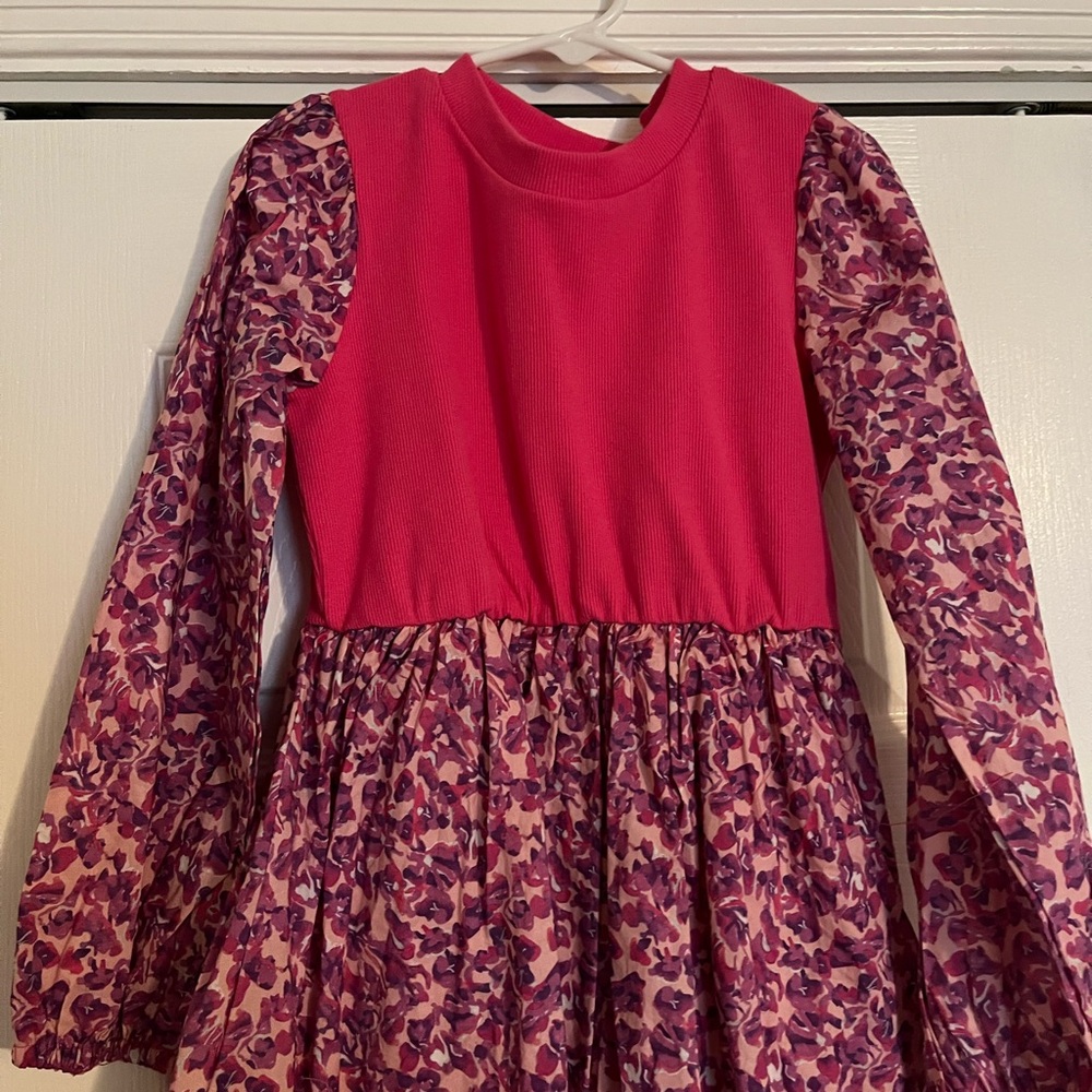 Vibrant Pink and Purple Kids Dress